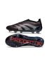 2025 adidas Predator Elite Laceless FG Black Grey Four Lucid Red
