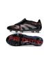 2025 adidas Predator Elite Tongue FG Black Grey Four Lucid Red